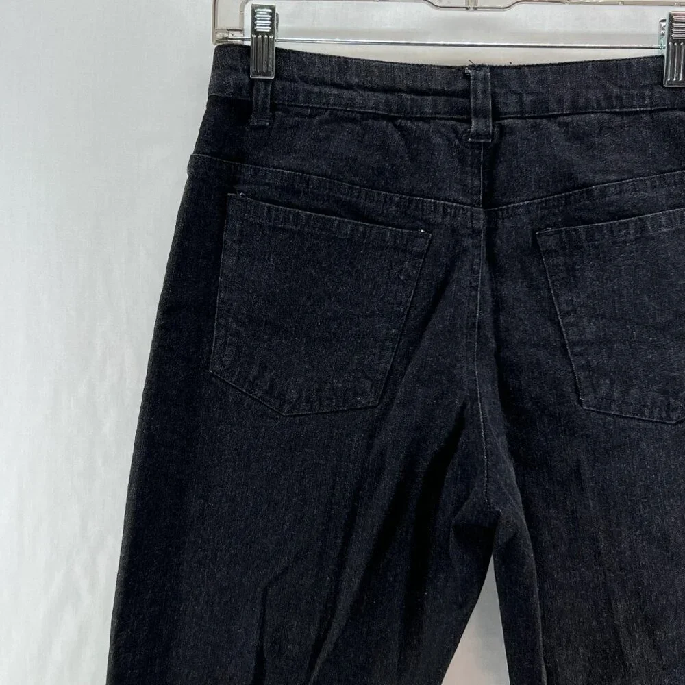 Forenza Embellished Oak Vintage Denim Pants Sz 4 Straight Mid-Rise Stretch Black - Picture 11 of 14